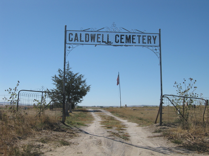 Caldwell Cemetery entrance gate
