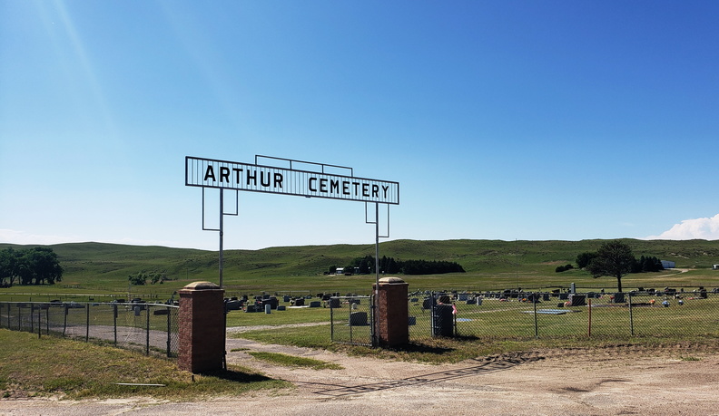 Arthur Cemetery entrance gate