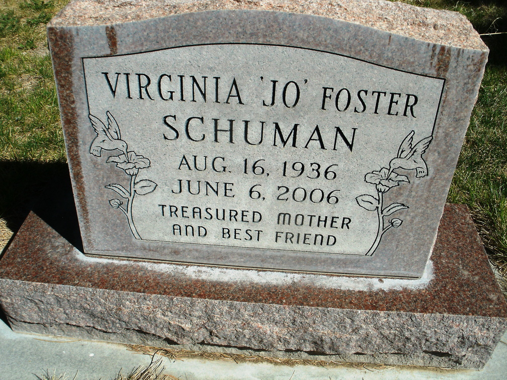Schuman, Virginia "Jo" (Foster)