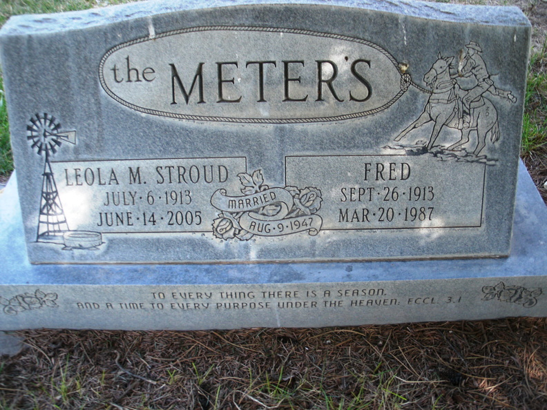 Meter, Fred & Leola M. (Stroud) [front]