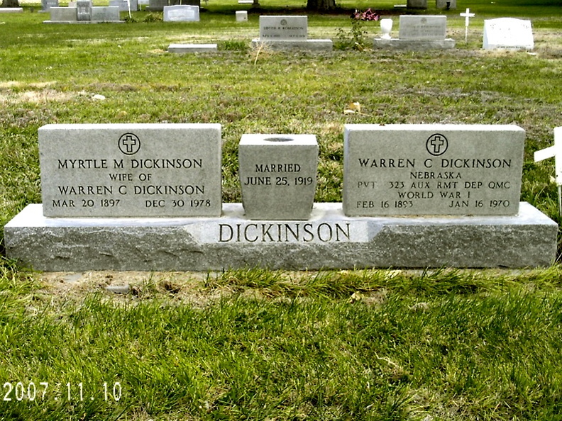 Dickinson, Myrtle M. & Warren C.
