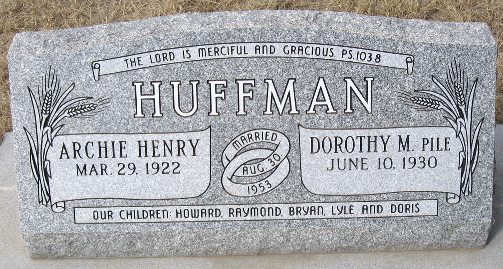 Huffman, Archie Henry & Dorothy M. (Pile)