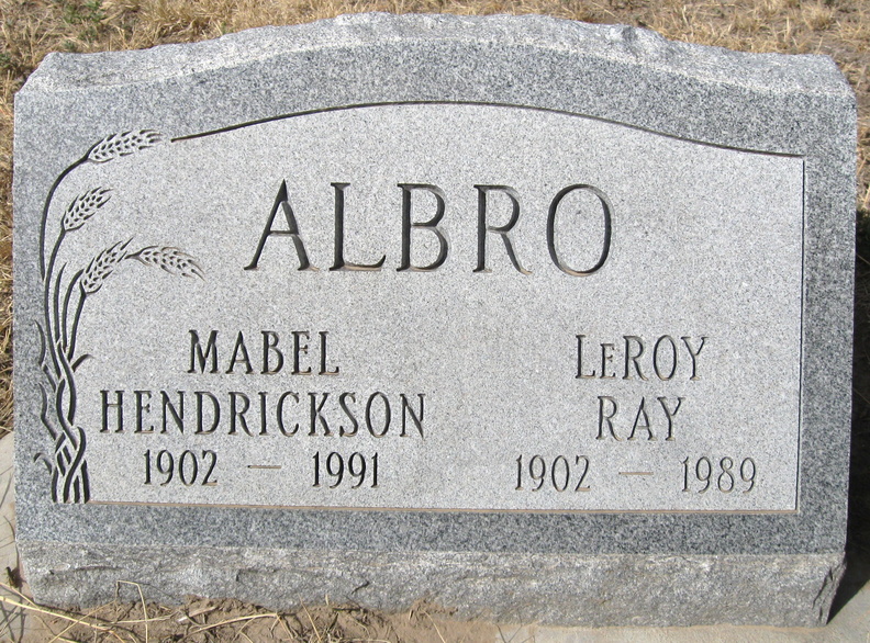 Albro, Mabel (Hendrickson) & LeRoy Ray
