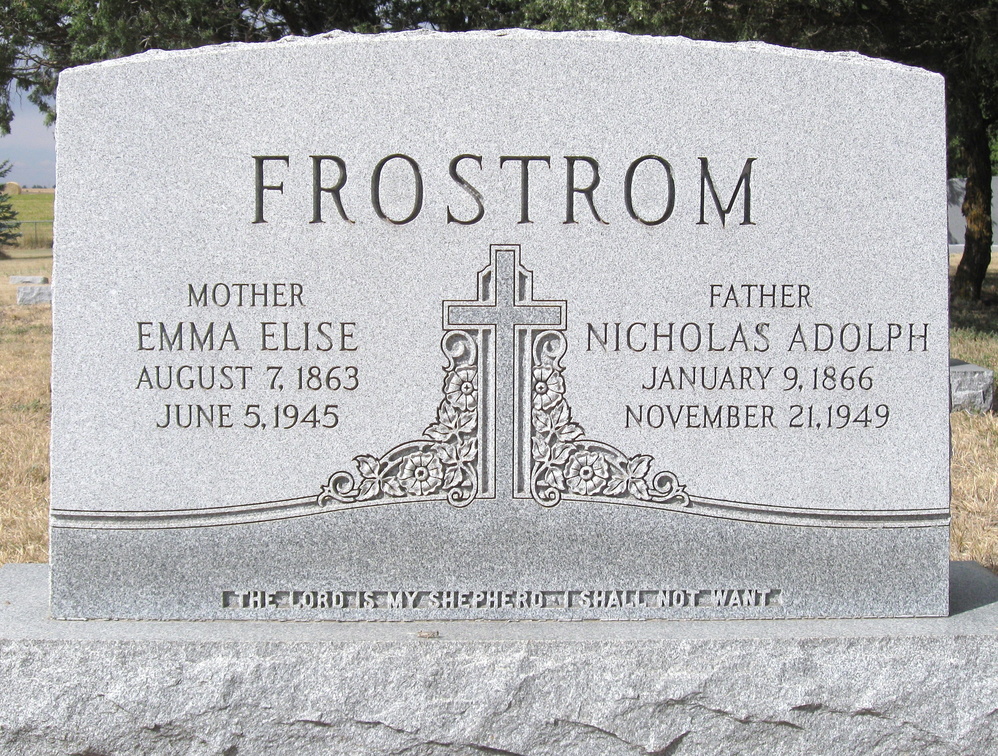 Frostrom, Emma Elise & Nicholas Adolph