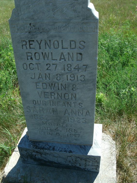 Rowland, Reynolds, Edwin, Vernon, Sarah Anna & Margret