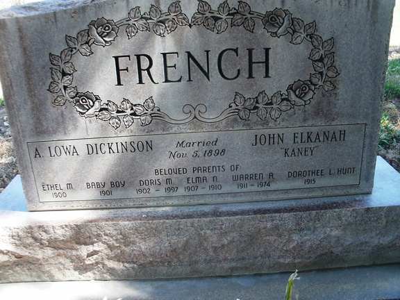 French, A. Lowa (Dickinson) & John Elkanah "Kaney"