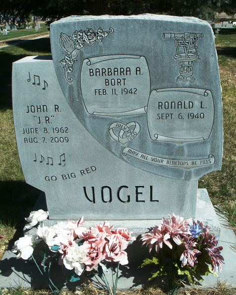 Vogel, Barbara A. (Bort) & Ronald L. and John R. "J.R." (front)