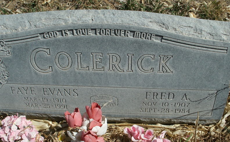 Colerick, Faye (Evans) & Fred A.
