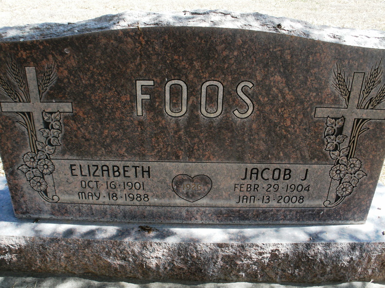 Foos, Elizabeth & Jacob J.