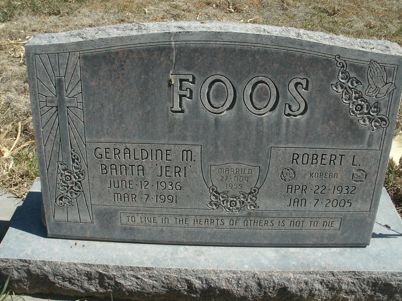 Foos, Geraldine M. "Jeri" (Banta) & Robert L. [front]