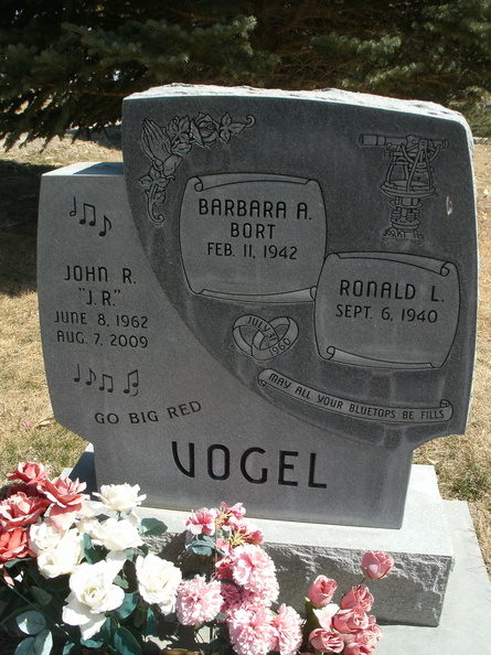 Vogel, Barbara A. (Bort) & Ronald L. and John R. "J.R." (front)