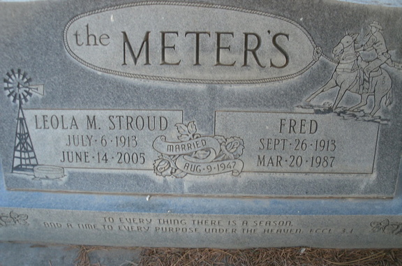 Meter, Fred & Leola M. (Stroud) [front]