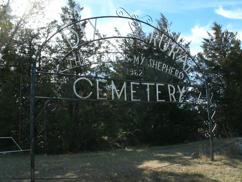 Dix Cemetery entrance gate