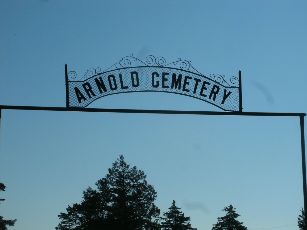Arnold Cemetery entrance gate