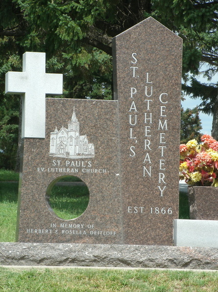 St. Paul's Lutheran Cemetery sign