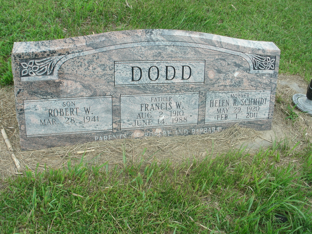 Dodd, Robert W., Francis W., & Helen R. (Schmidt)