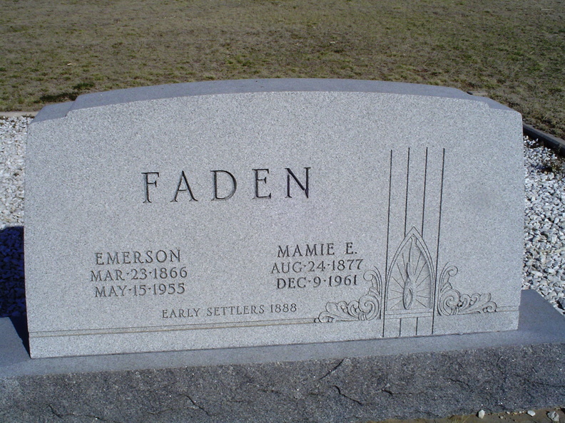 Faden, Emerson & Mamie E.