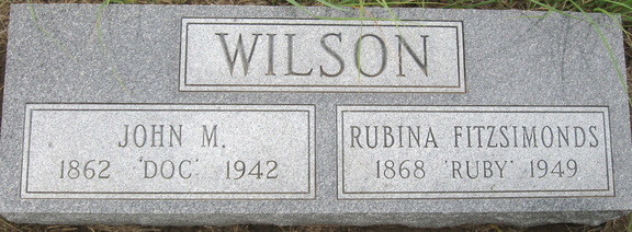 Wilson, John M. "Doc" & Rubina (Fitzsimonds)