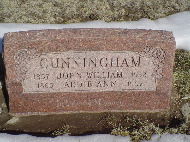 Cunningham, John William & Addie Ann