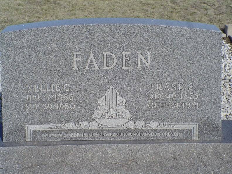 Faden, Nellie G. & Frank S.