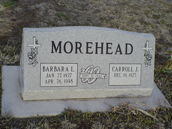 Morehead, Barbara L. & Carroll J.