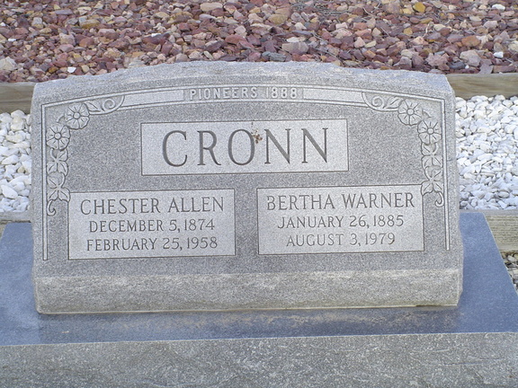 Cronn, Chester Allen & Bertha (Warner)