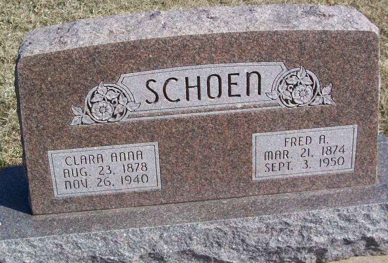 Schoen, Fred A. &amp; Clara Anna