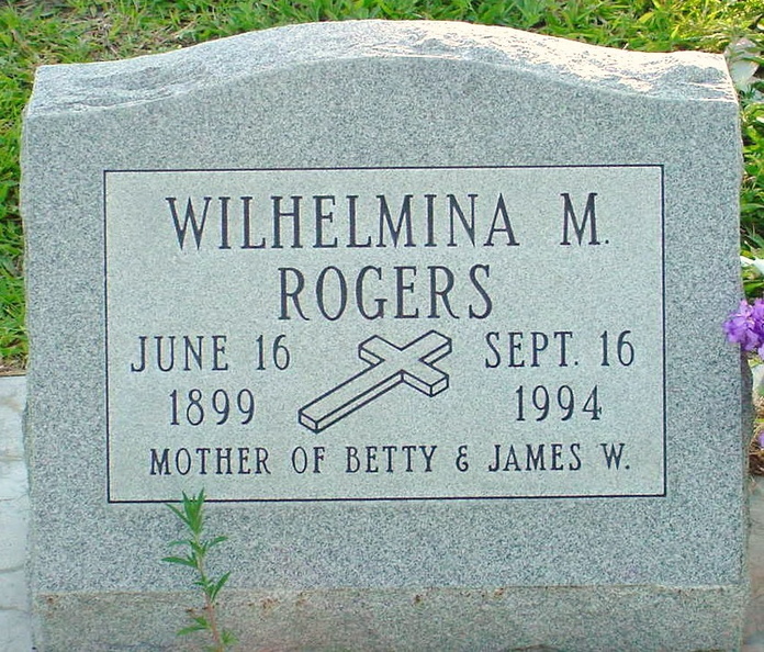 Rogers WilhelminaM