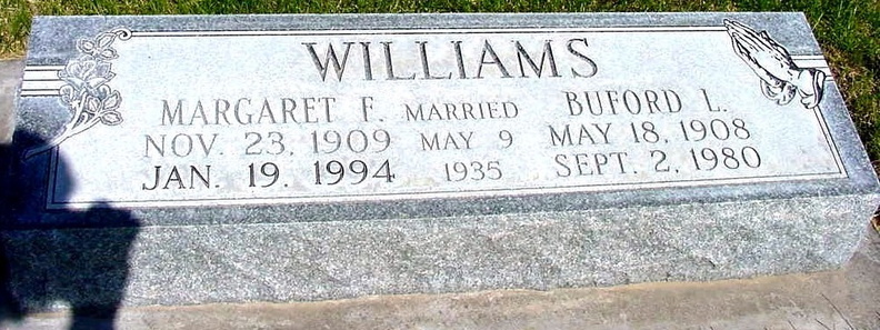 Williams, Margaret F - Buford L