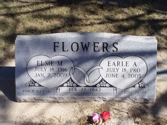FLOWERS, Elsie M. & Earle A.