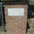 Bassett Memorial Park entrance gate sign