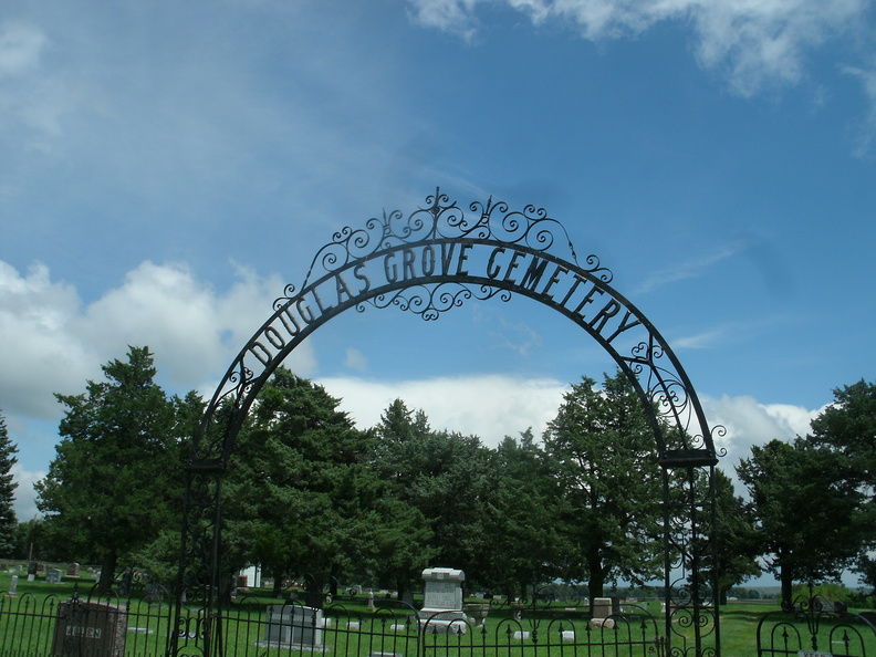 Douglas Grove Cemetery entrance gate