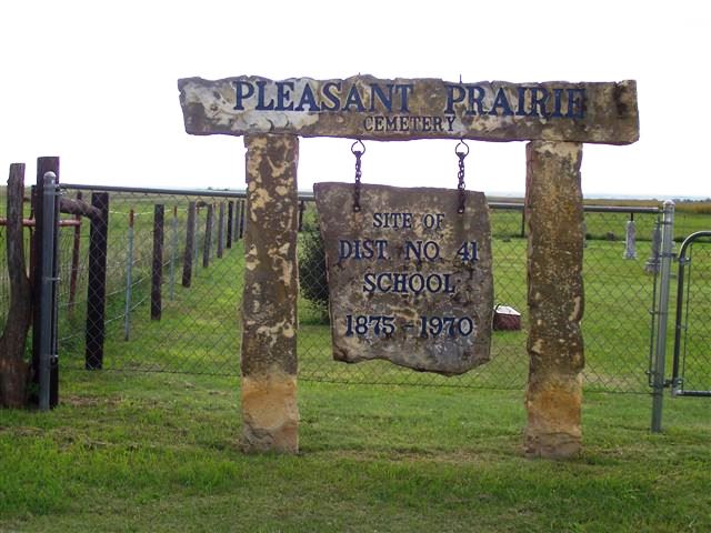 Pleasant Prairie Cemetery sign